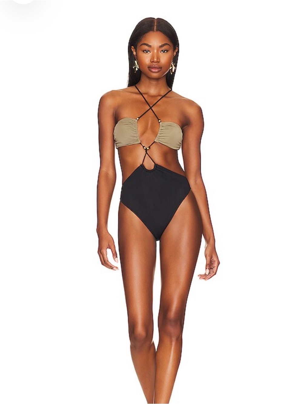 ViX Paula Hermanny Gi One-Piece Swimsuit – Olive & Black